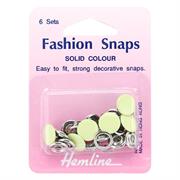 HEMLINE HANGSELL - Solid Top Fashion Snaps, 11mm - lemon
